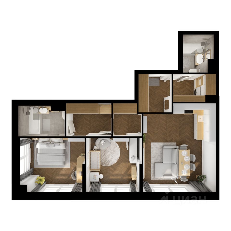 2-комн.кв., 70,2 м², 2/12 этаж