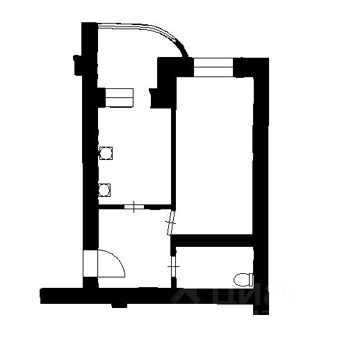 Планировка этой квартиры по данным Циан