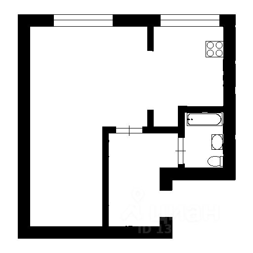Планировка этой квартиры по данным Циан