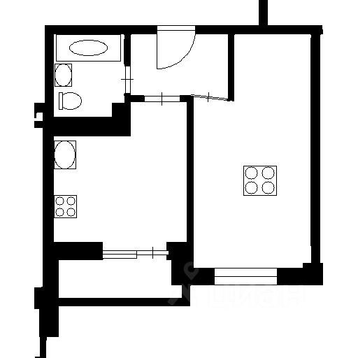 Планировка этой квартиры по данным Циан