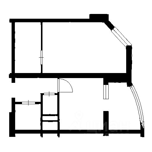 Планировка этой квартиры по данным Циан