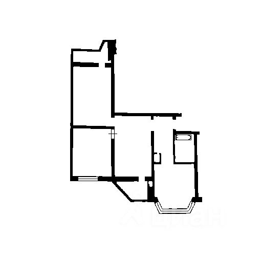 Планировка этой квартиры по данным Циан