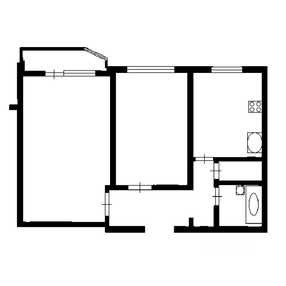 Планировка этой квартиры по данным Циан