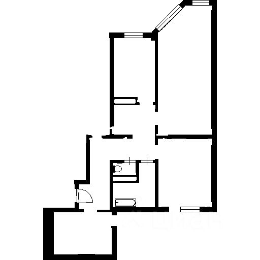 Планировка этой квартиры по данным Циан