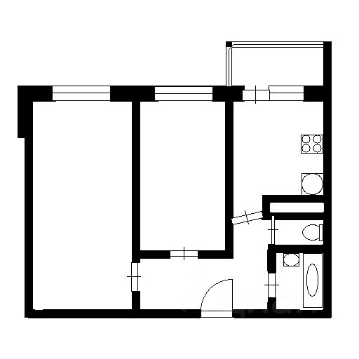 Планировка этой квартиры по данным Циан