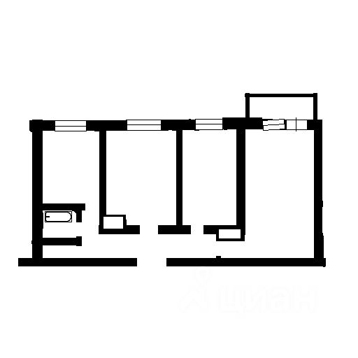 Планировка этой квартиры по данным Циан