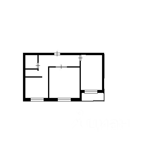 Планировка этой квартиры по данным Циан