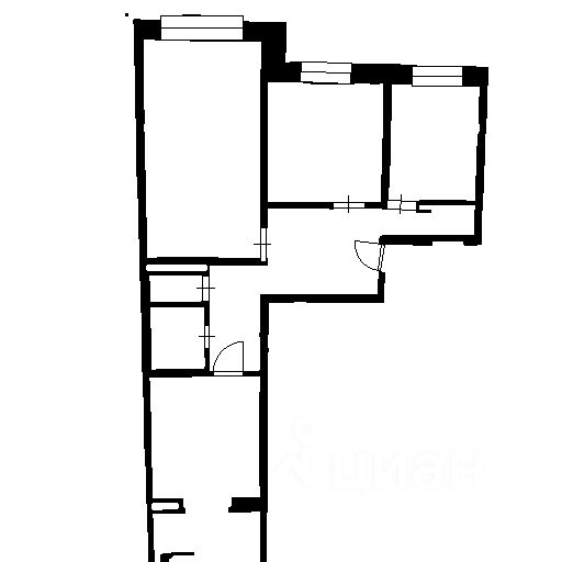 Планировка этой квартиры по данным Циан