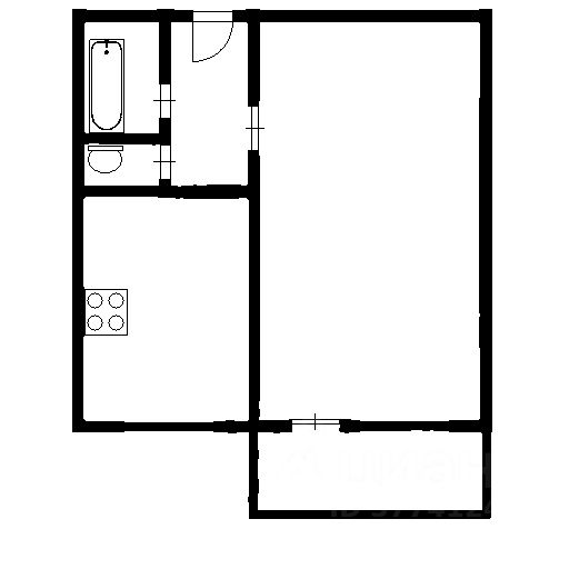 Планировка этой квартиры по данным Циан