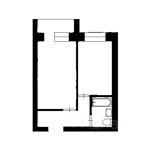 Планировка этой квартиры по данным Циан