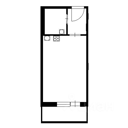 Планировка этой квартиры по данным Циан