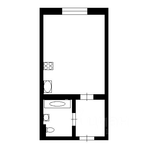 Планировка этой квартиры по данным Циан