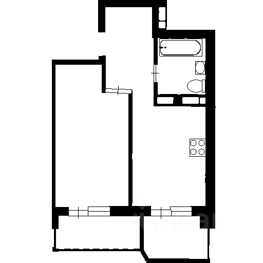 Планировка этой квартиры по данным Циан