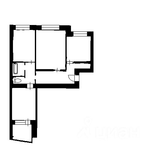 Планировка этой квартиры по данным Циан