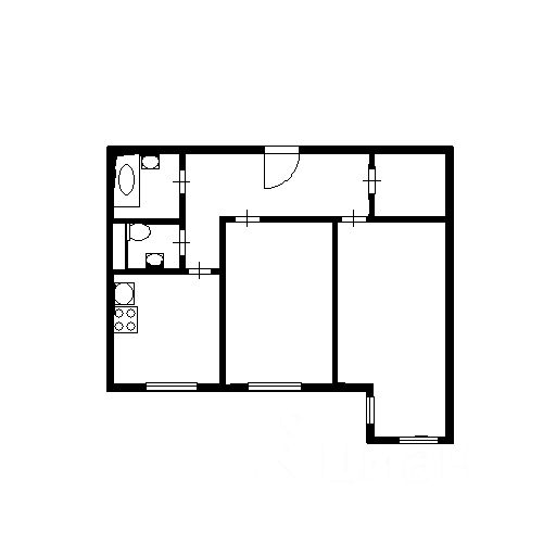 Планировка этой квартиры по данным Циан