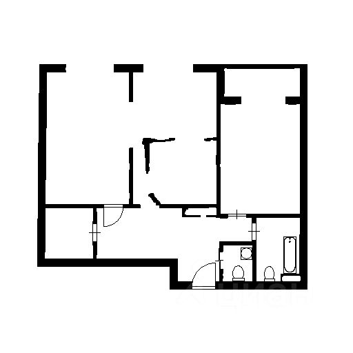 Планировка этой квартиры по данным Циан