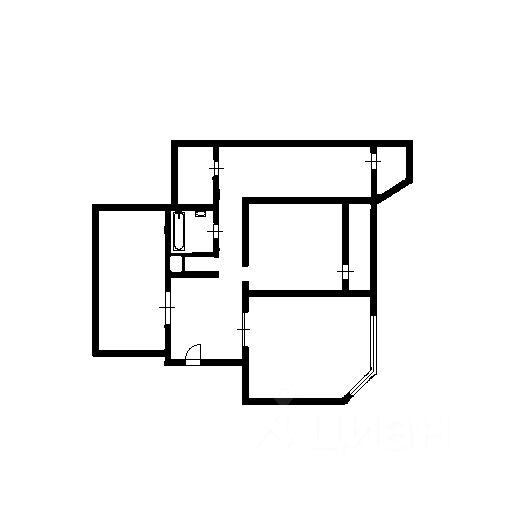 Планировка этой квартиры по данным Циан