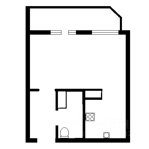 Планировка этой квартиры по данным Циан