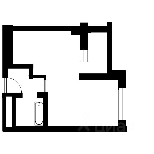 Планировка этой квартиры по данным Циан