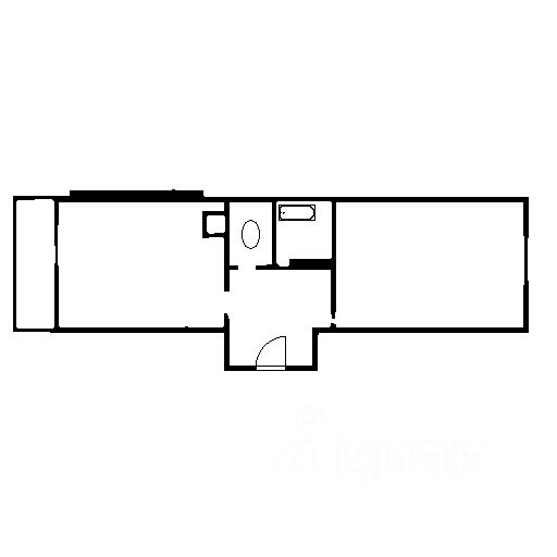 Планировка этой квартиры по данным Циан