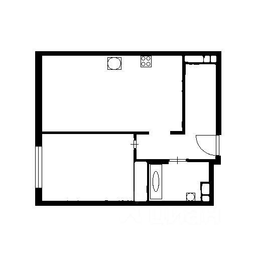 Планировка этой квартиры по данным Циан