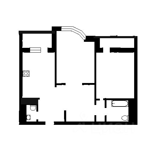 Планировка этой квартиры по данным Циан