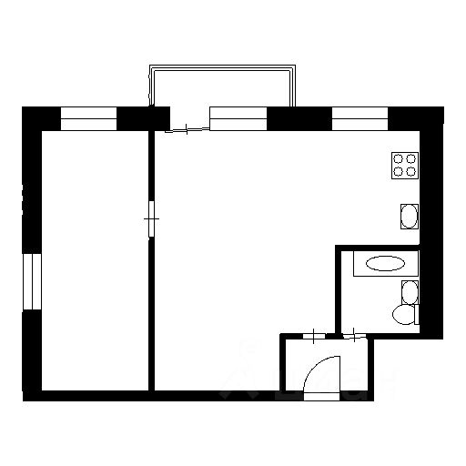 Планировка этой квартиры по данным Циан