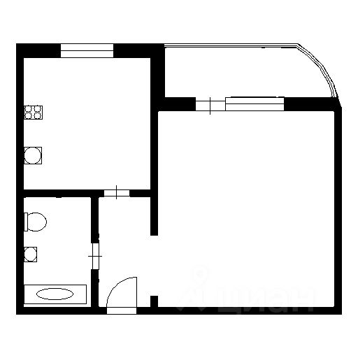 Планировка этой квартиры по данным Циан