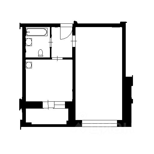 Планировка этой квартиры по данным Циан