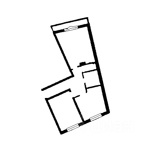 Планировка этой квартиры по данным Циан