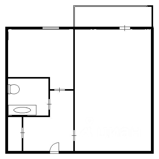 Планировка этой квартиры по данным Циан