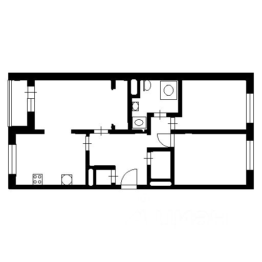 Планировка этой квартиры по данным Циан
