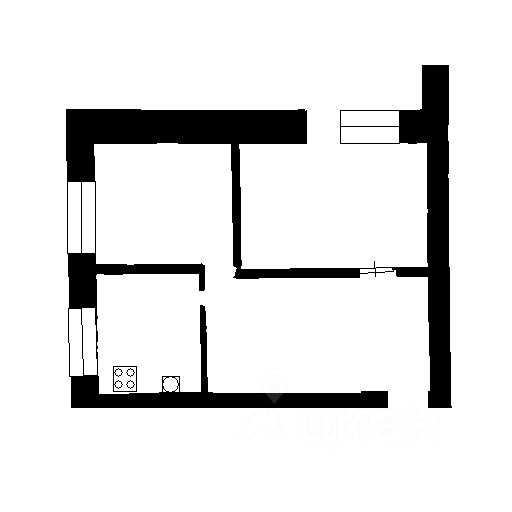 Планировка этой квартиры по данным Циан