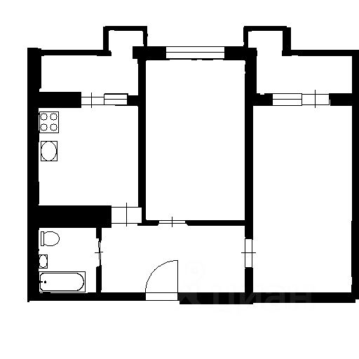Планировка этой квартиры по данным Циан