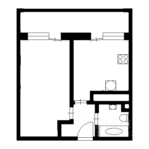 Планировка этой квартиры по данным Циан