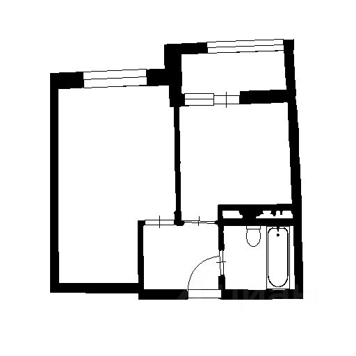 Планировка этой квартиры по данным Циан
