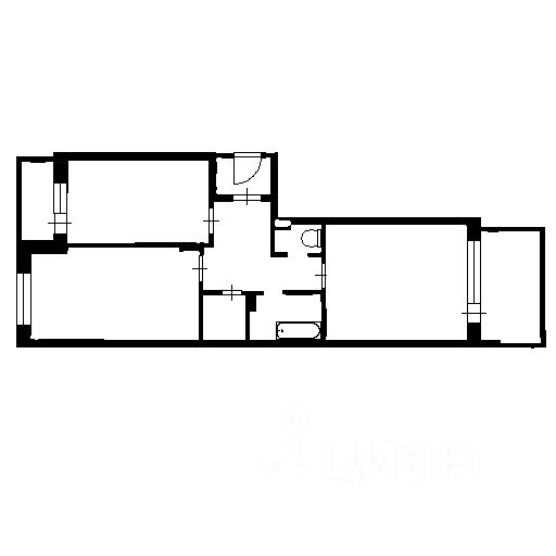 Планировка этой квартиры по данным Циан