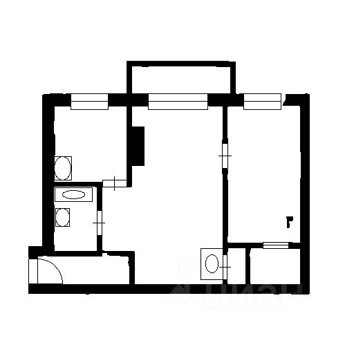Планировка этой квартиры по данным Циан