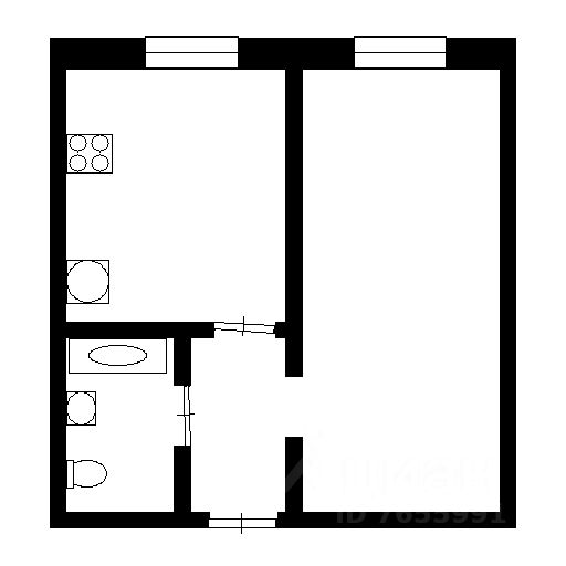 Планировка этой квартиры по данным Циан