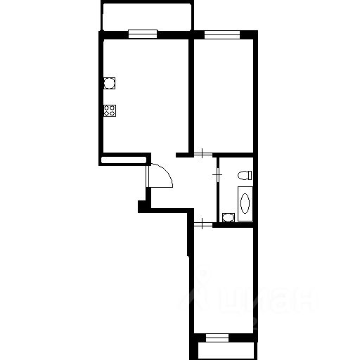 Планировка этой квартиры по данным Циан
