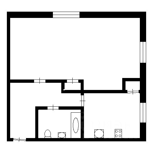 Планировка этой квартиры по данным Циан