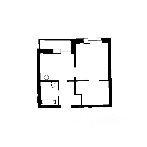 Планировка этой квартиры по данным Циан