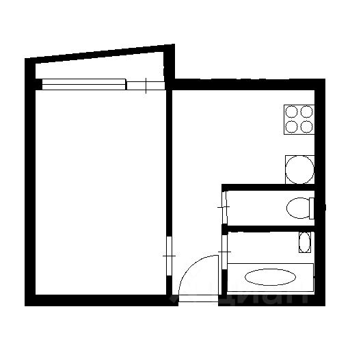 Планировка этой квартиры по данным Циан