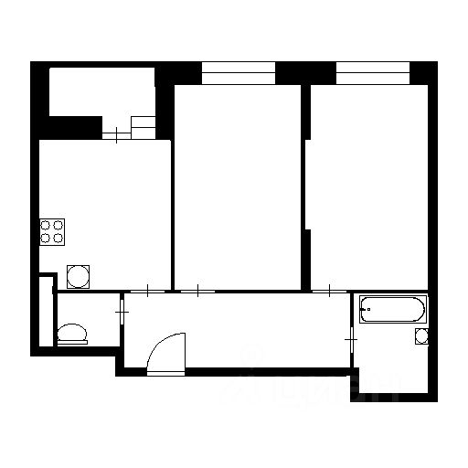 Планировка этой квартиры по данным Циан