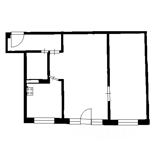 Планировка этой квартиры по данным Циан