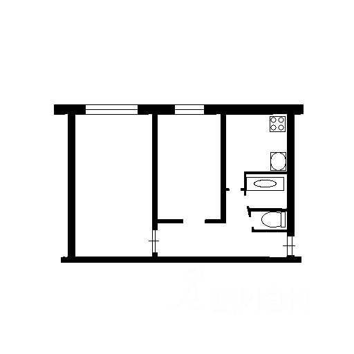 Планировка этой квартиры по данным Циан