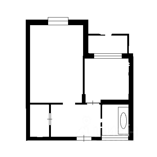 Планировка этой квартиры по данным Циан