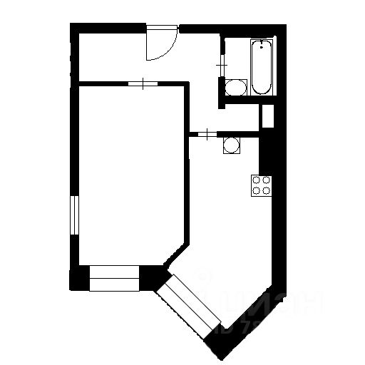 Планировка этой квартиры по данным Циан