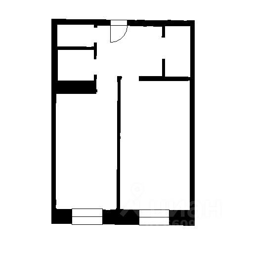 Планировка этой квартиры по данным Циан