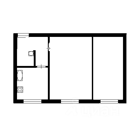Планировка этой квартиры по данным Циан